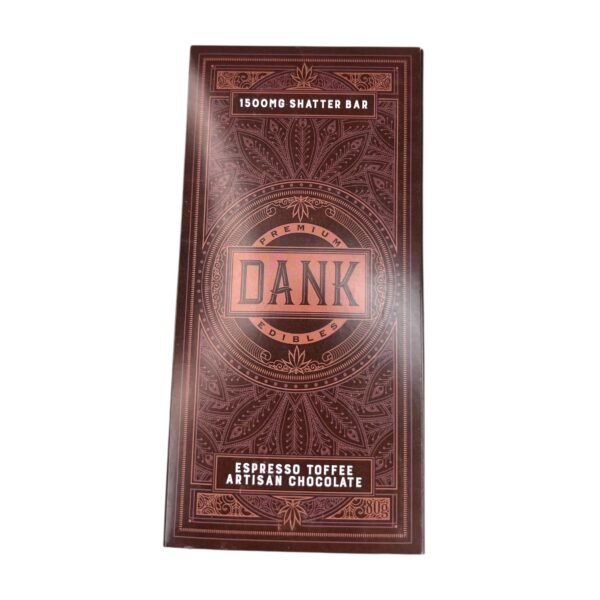 Dank 1500mg THC Shatter Chocolate Bar - Espresso Toffee