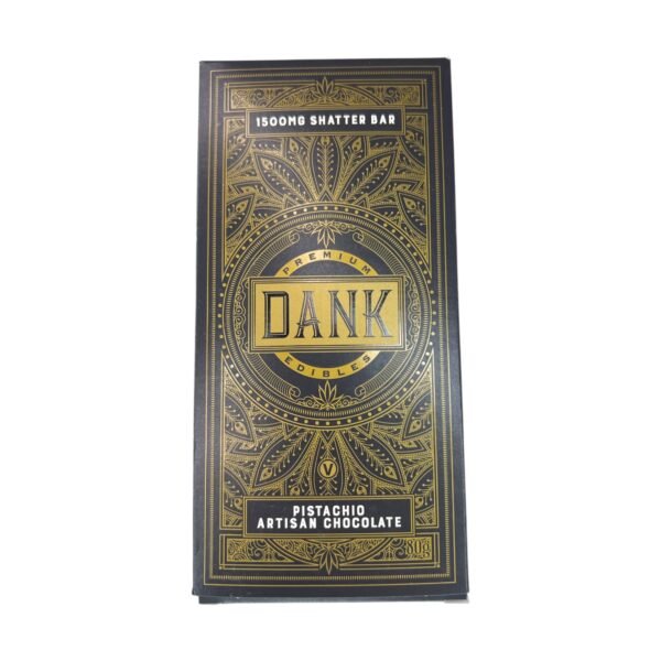 Dank 1500mg THC Shatter Chocolate Bar - Pistachio Milk Chocolate
