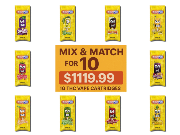 Mix and Match Rocket Pops THC Carts