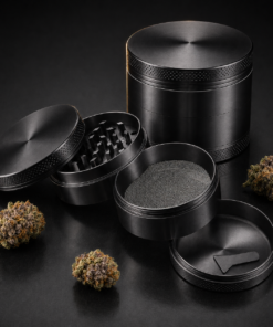 Zinc-Gun Black Herb Grinders