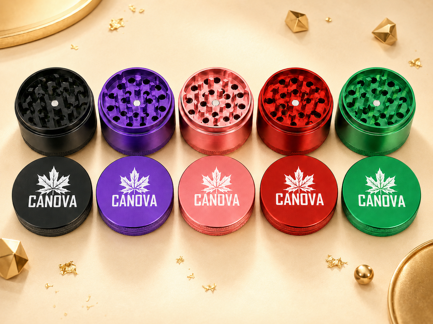Premium Aluminum Herb Grinders 50mm 1 Premium Aluminum Herb Grinders 50mm