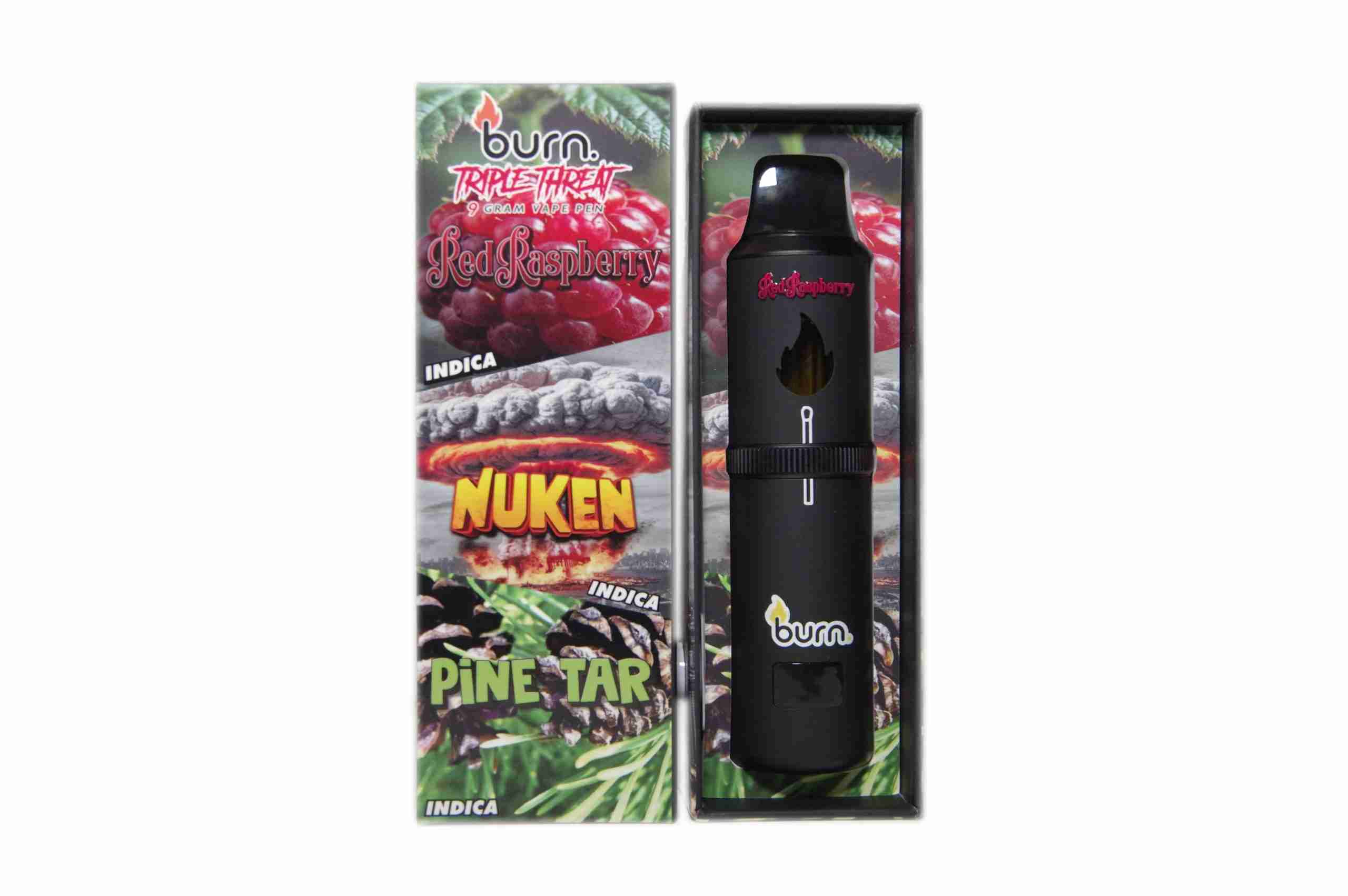Burn Triple Threat 9 Gram Vape ( 3G + 3G + 3G) 1 Burn Triple Threat 9 Gram Vape ( 3G + 3G + 3G)